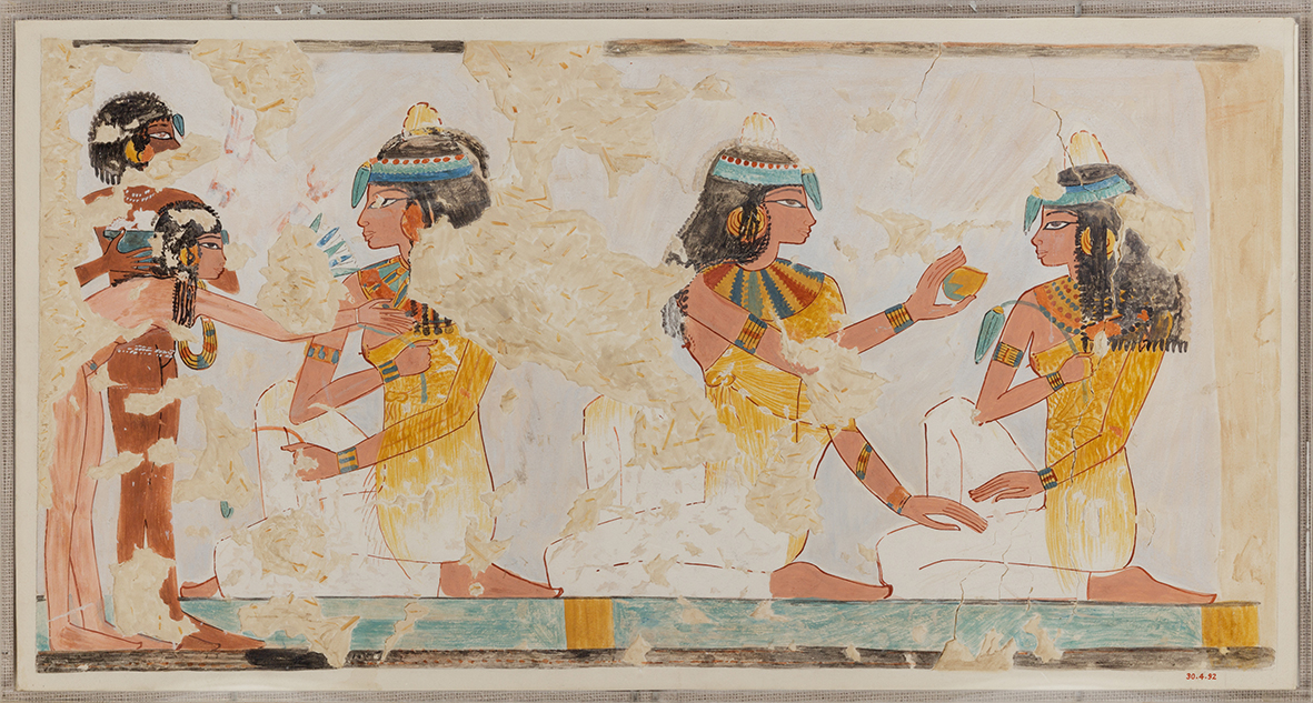 Vyobrazenie banketu z hrobky hodnostára Nachta, Nová ríša (Zdroj: Metropolitan Museum, New York)
